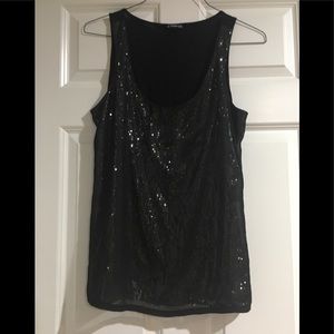 COPY - Express black sequin tank